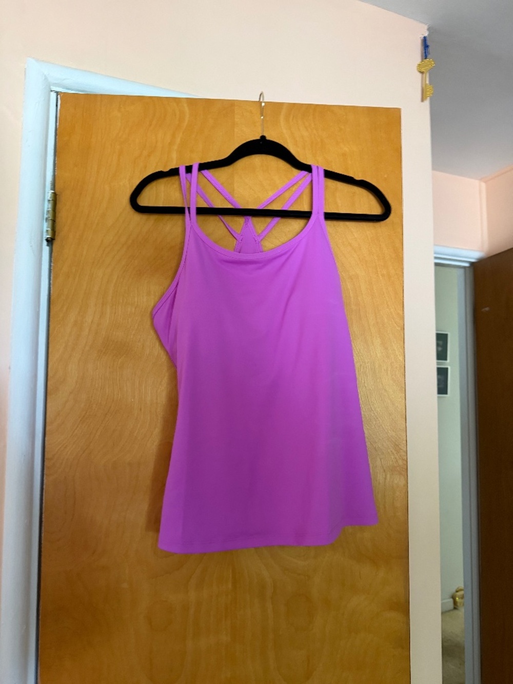 Fila Sport Purple Athletic Tank Top with Built In Sports Bra, Size L